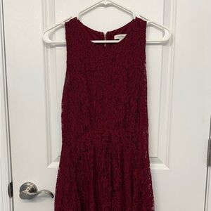 Francesca's Collections Rich Red Lace Dress